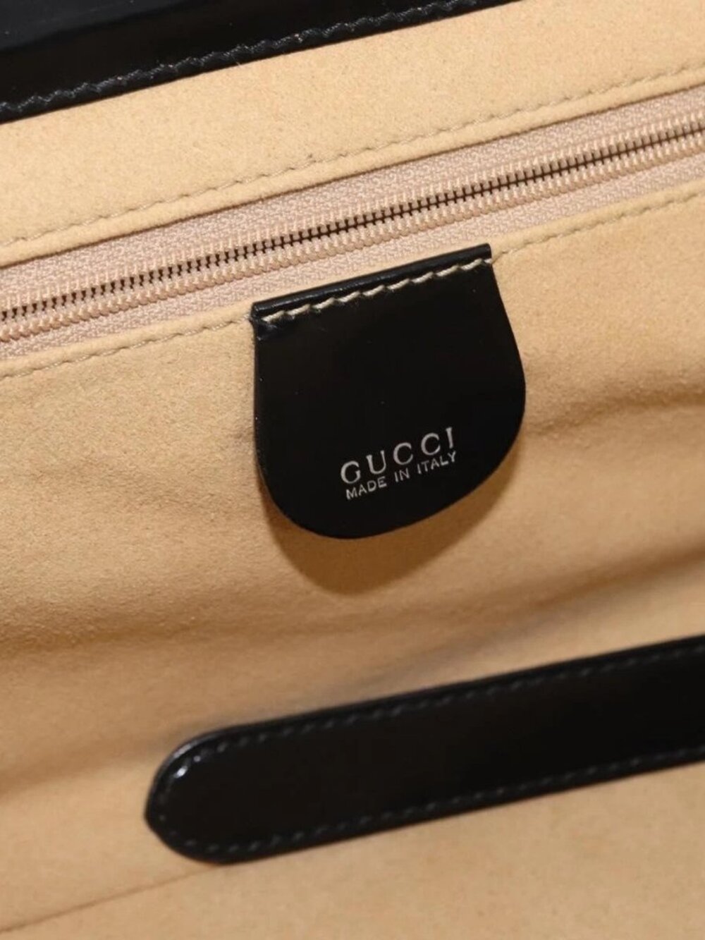 GUCCI Bamboo Vanity Hand Bag Patent 2way Black Silver 013 122 2491 Auth bs33063 - Picture 11 of 16